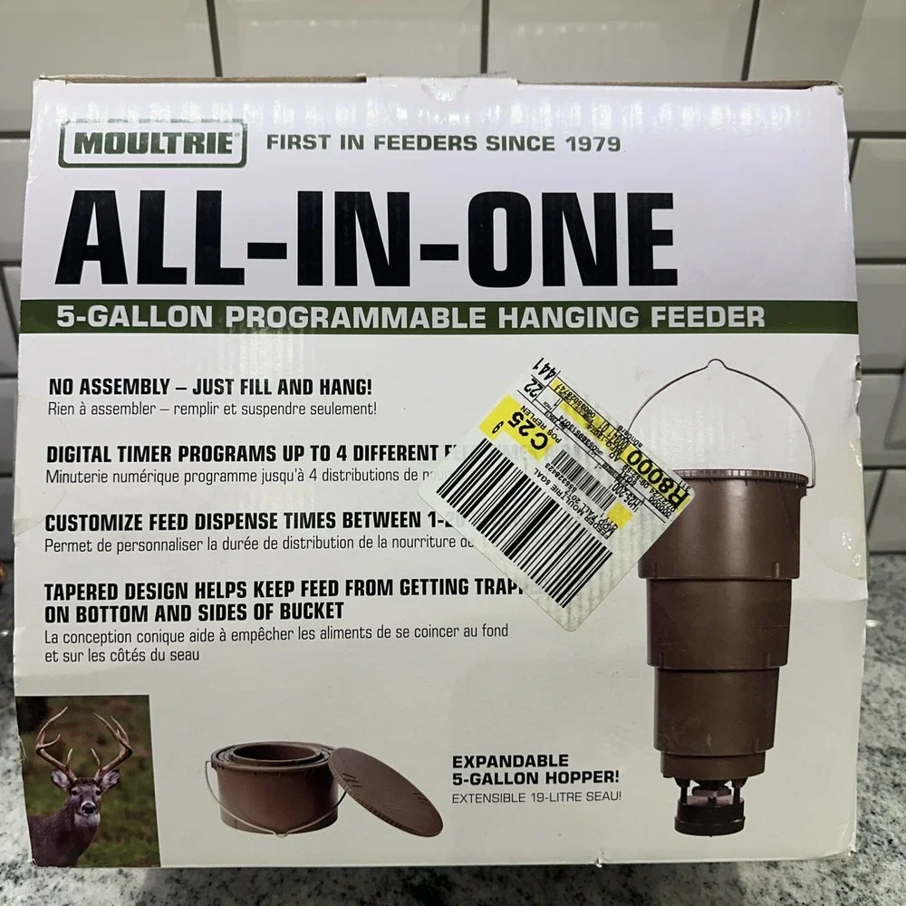 Moultrie 5-Gallon Programmable All-in-One‎ Hanging Deer Feeder NEW IN BOX